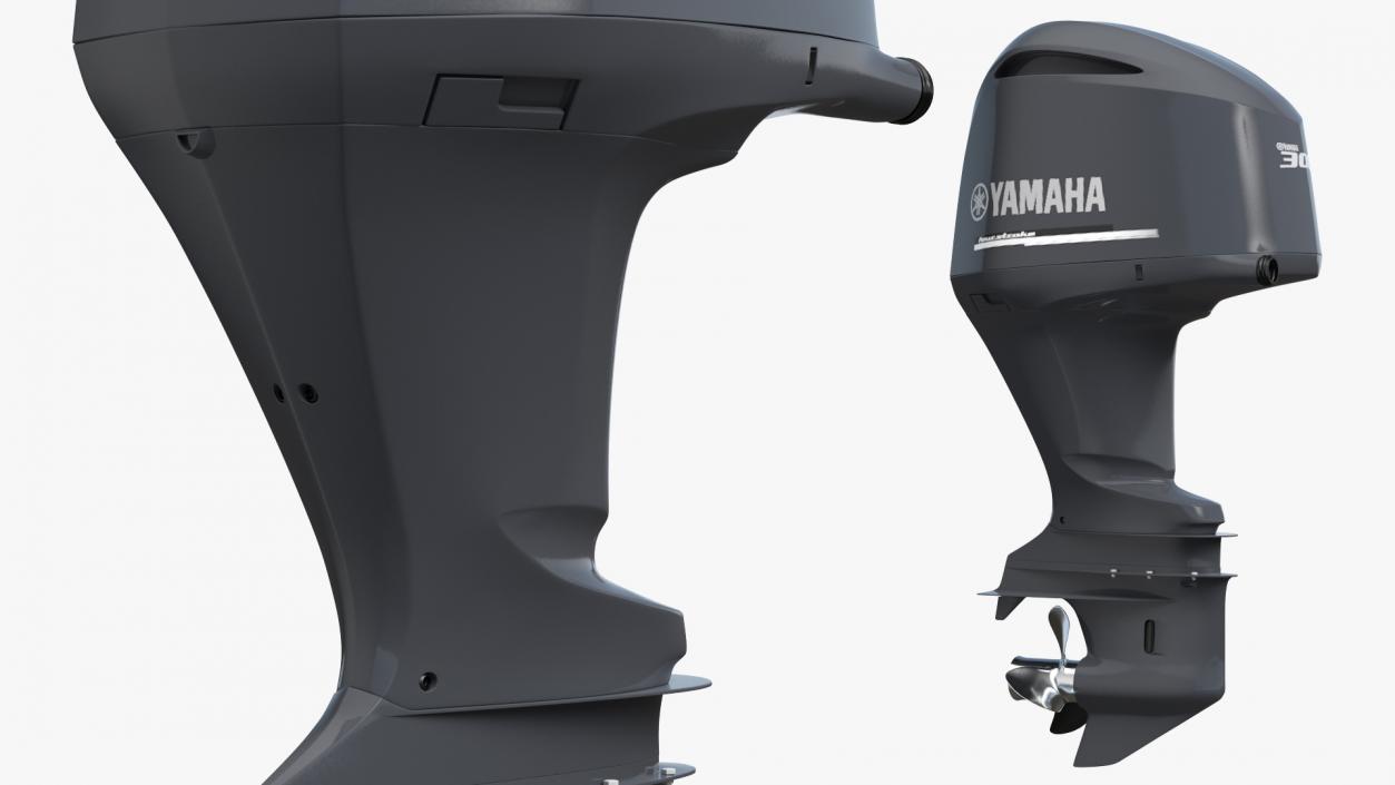 3D Yamaha 350 V8 Outboard Motor model