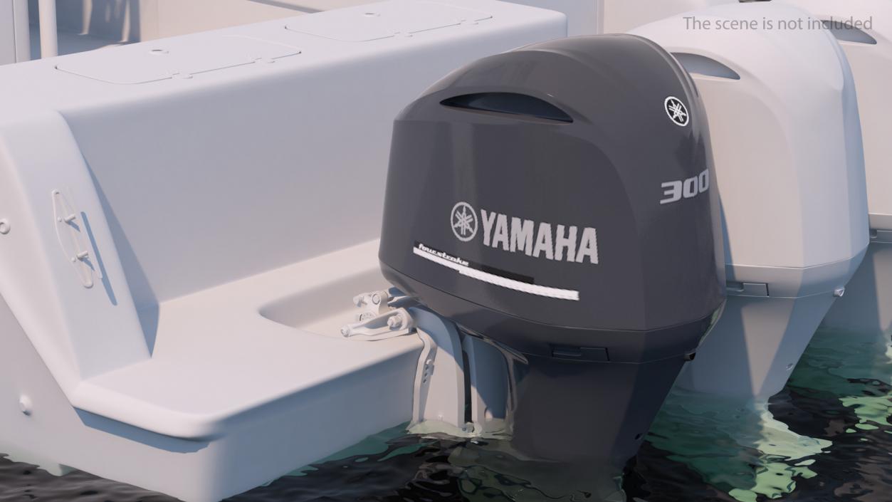 3D Yamaha 350 V8 Outboard Motor model