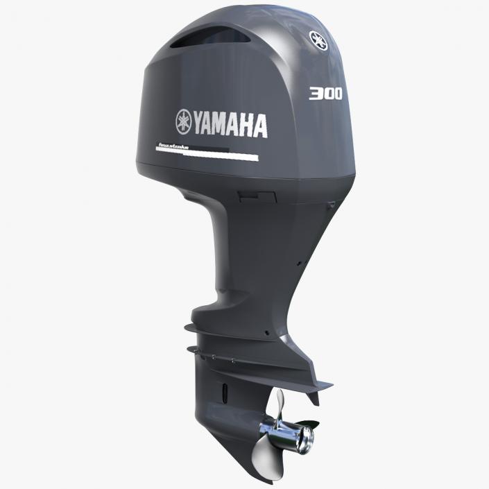 3D Yamaha 350 V8 Outboard Motor model