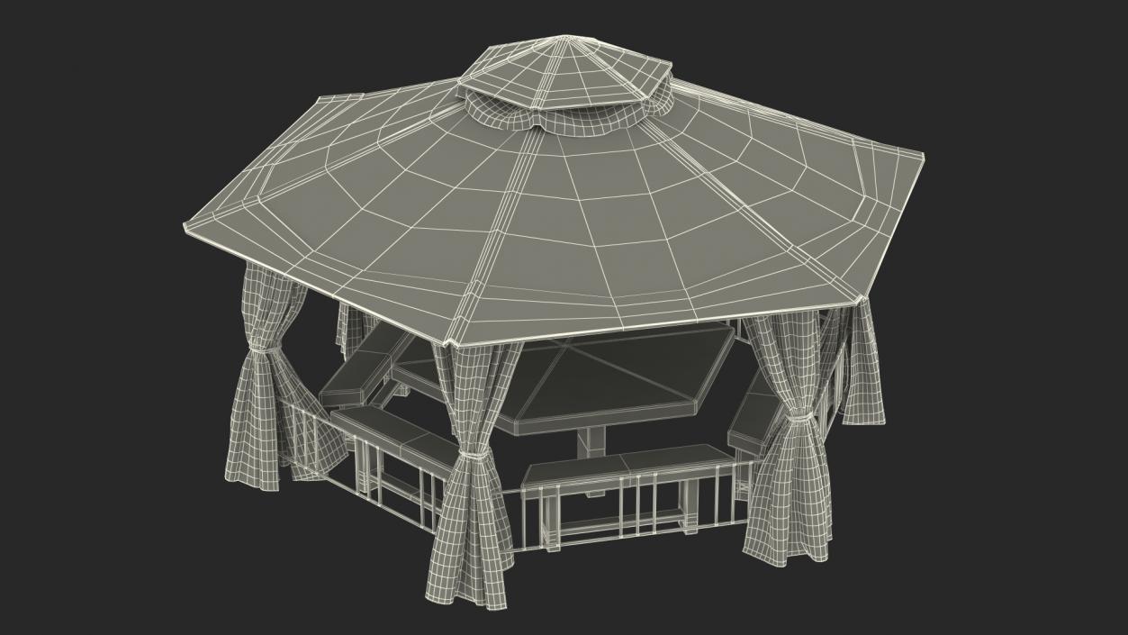 3D model Garden Fabric Gazebo