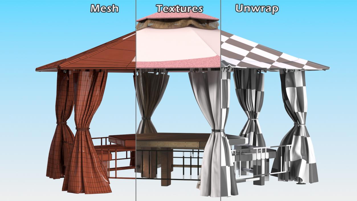 3D model Garden Fabric Gazebo