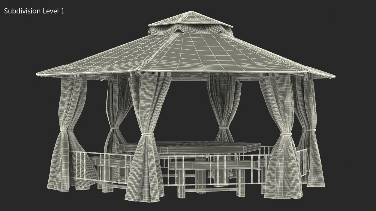 3D model Garden Fabric Gazebo