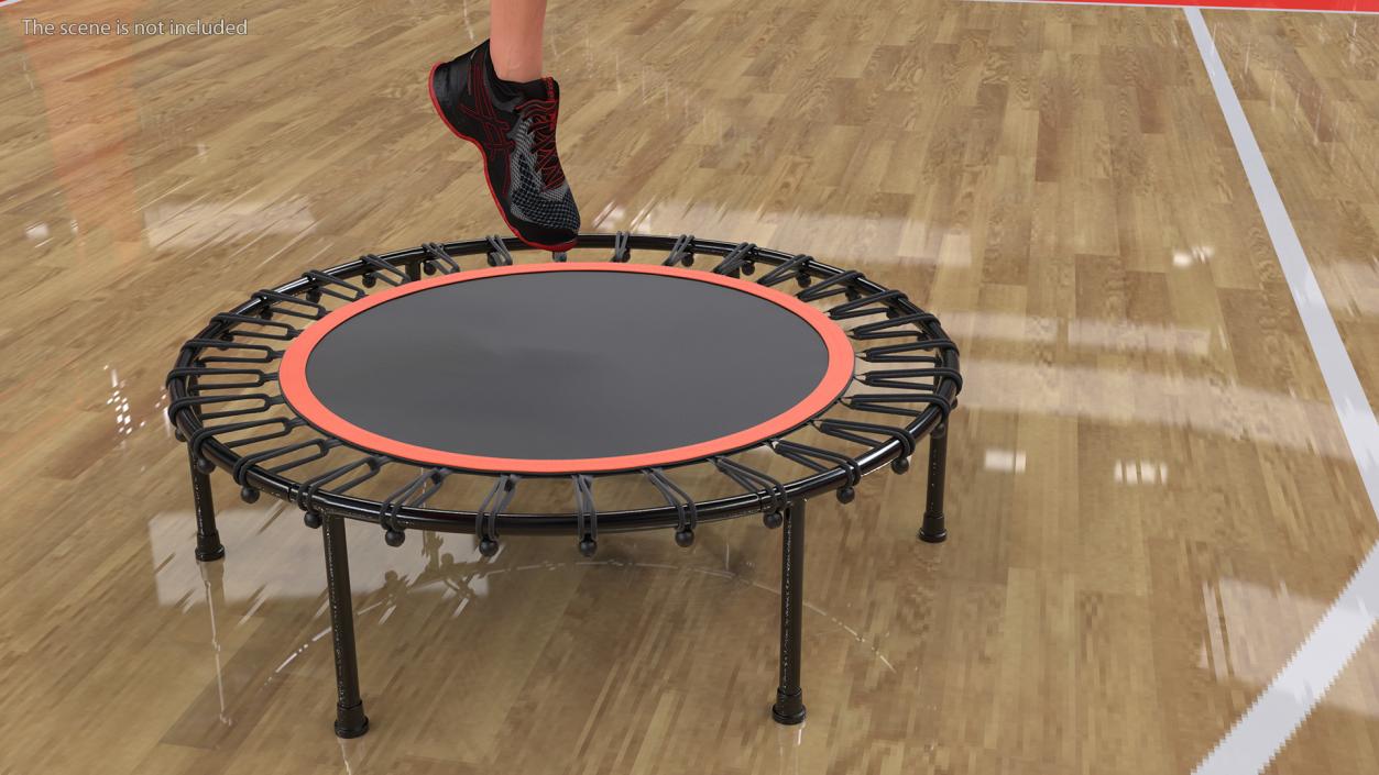 3D Fitness Trainer with Trampoline Rigged model