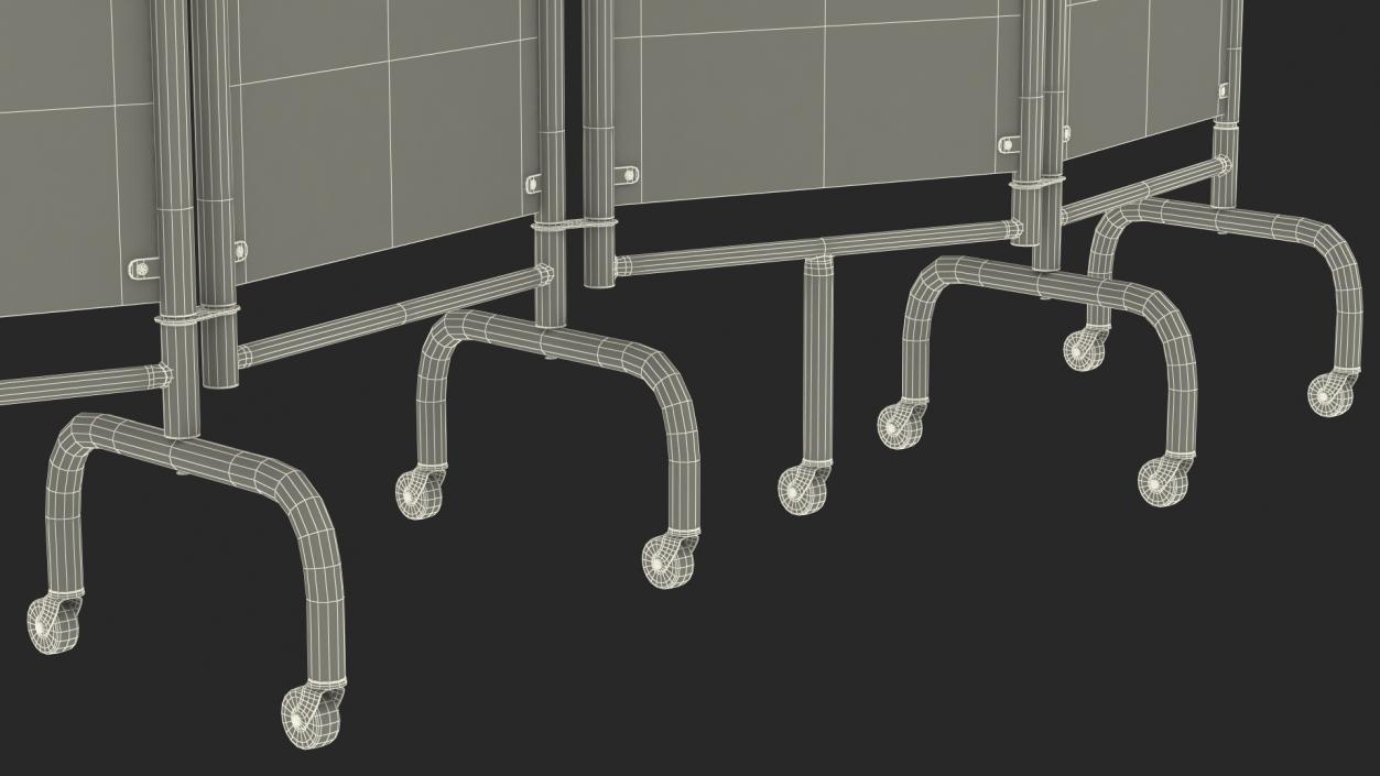 3D model Mobile Folding Hospital Ward Screen