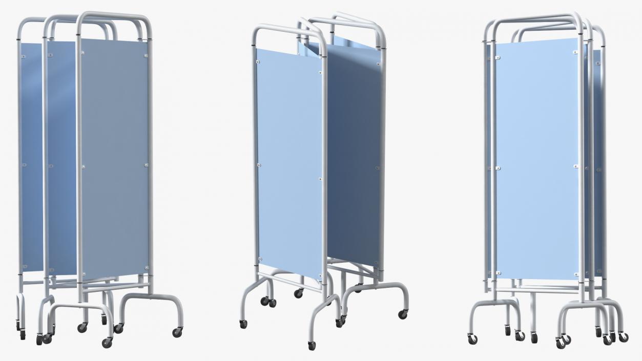 3D model Mobile Folding Hospital Ward Screen