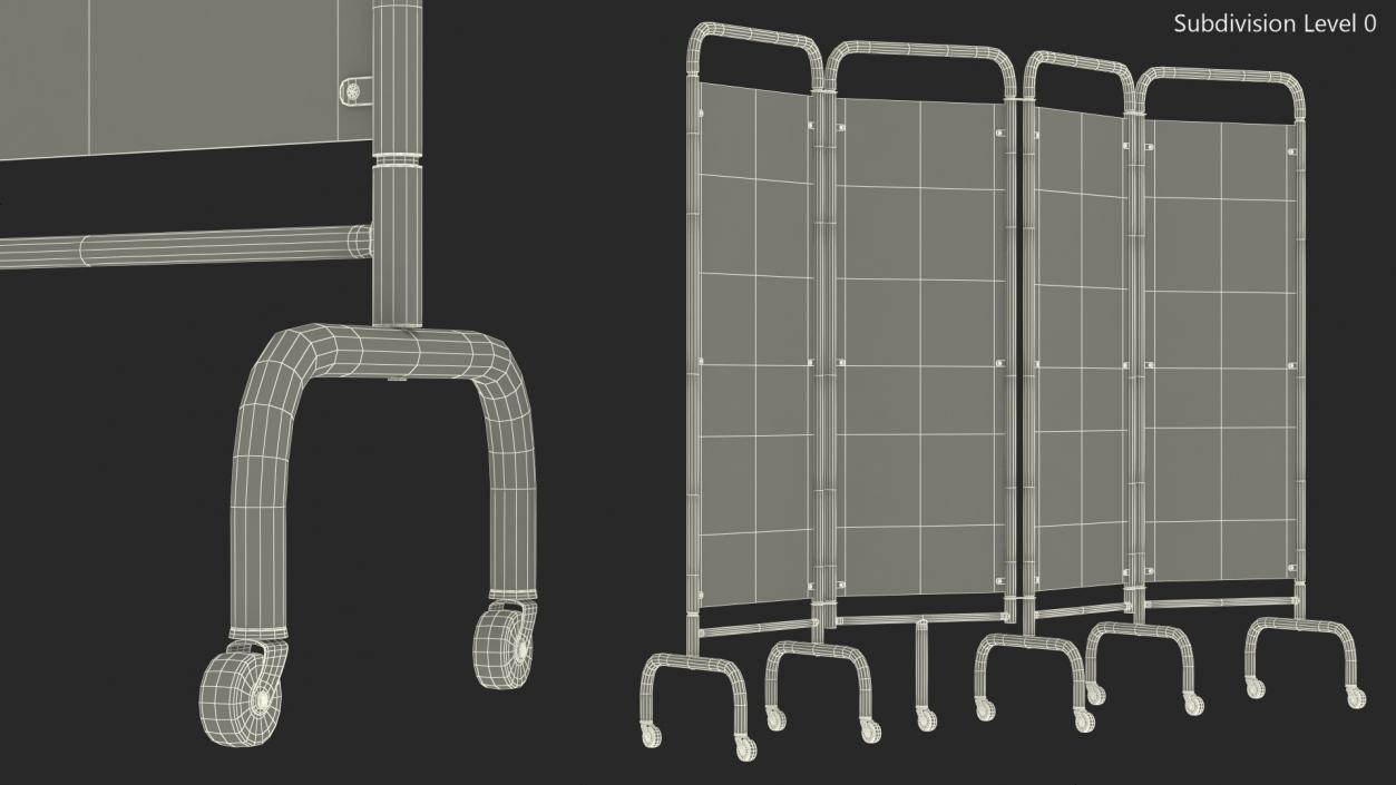 3D model Mobile Folding Hospital Ward Screen