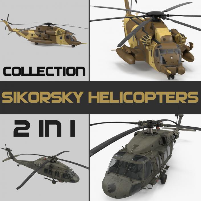 3D model Sikorsky Military Helicopters Collection