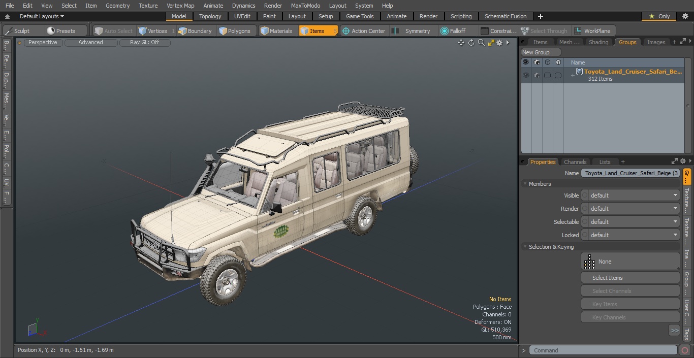 Toyota Land Cruiser Safari Beige 3D