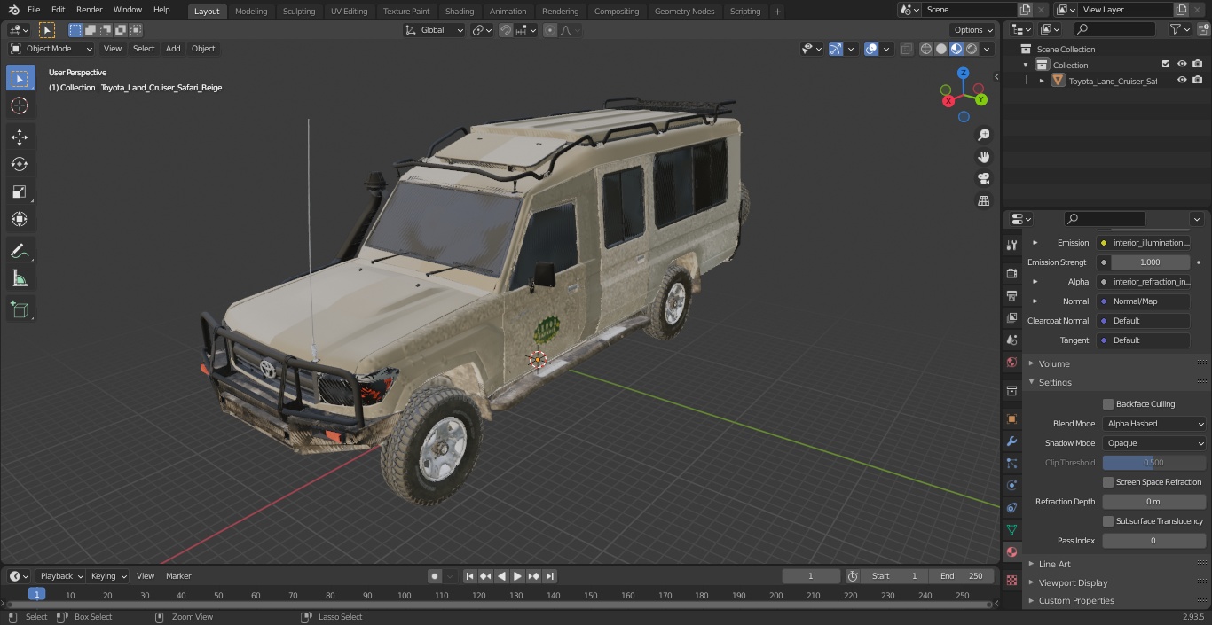 Toyota Land Cruiser Safari Beige 3D