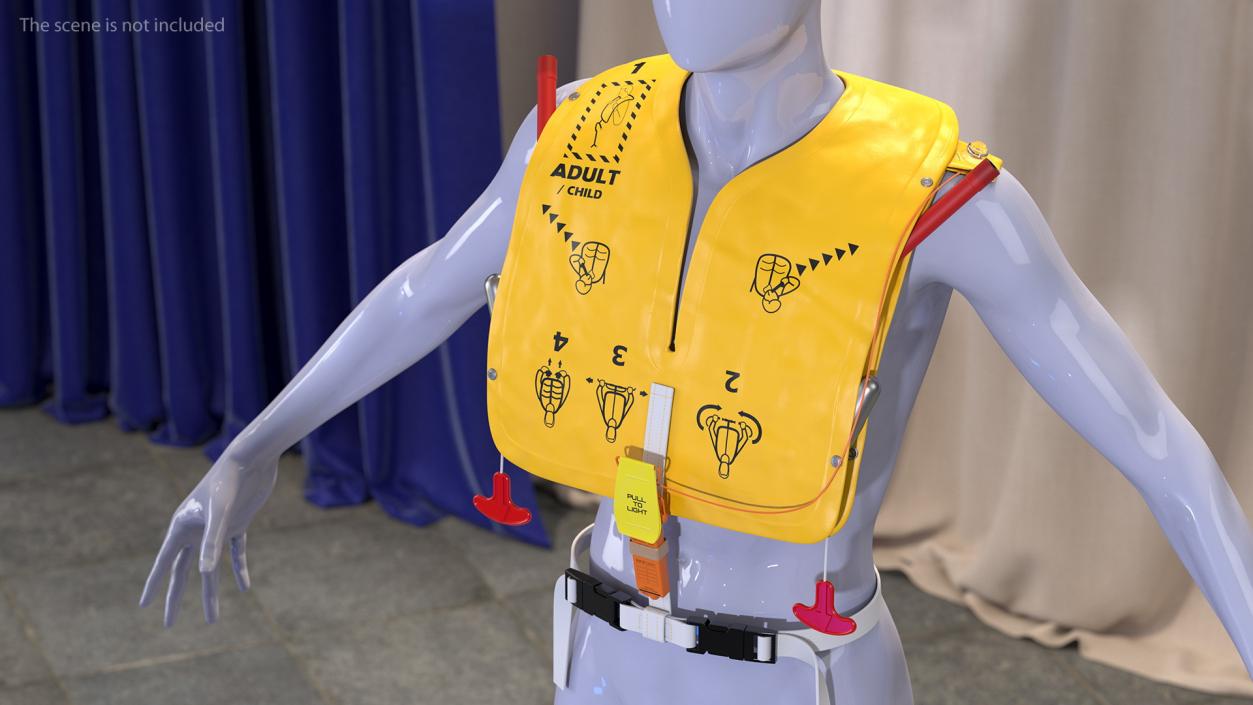 3D Aircraft Dual Cell Life Vest model