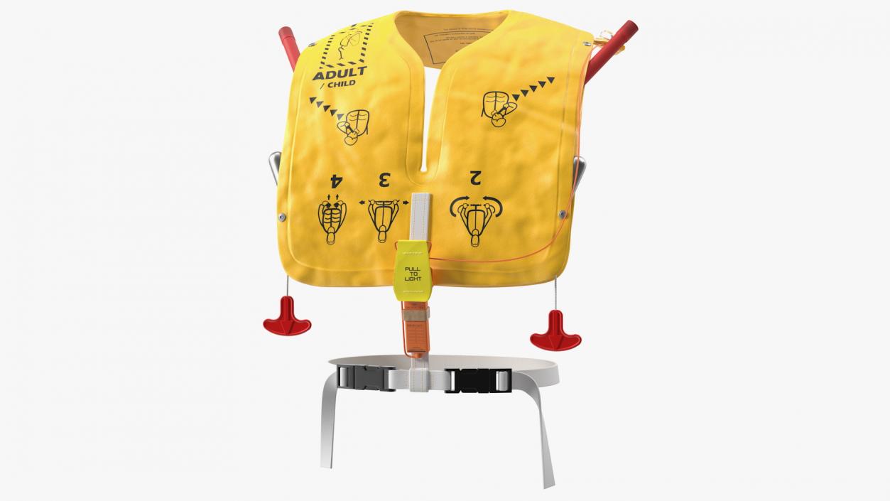 3D Aircraft Dual Cell Life Vest model