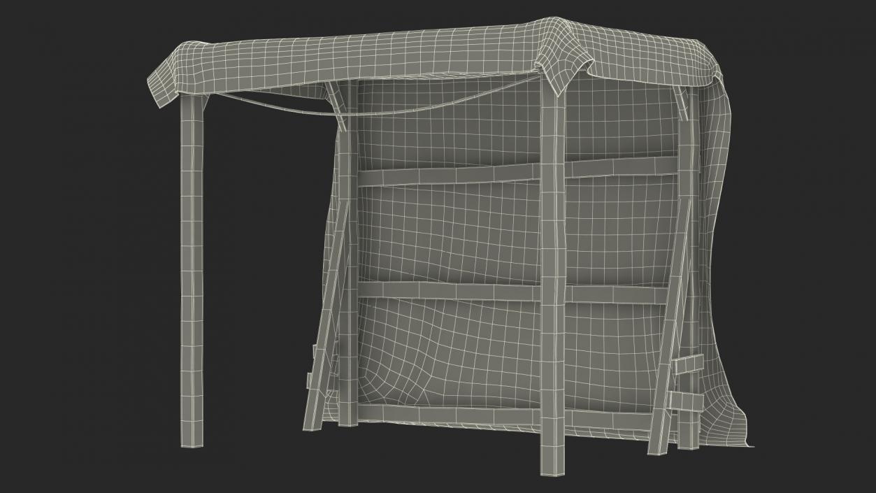 3D Striped Medieval Awning model