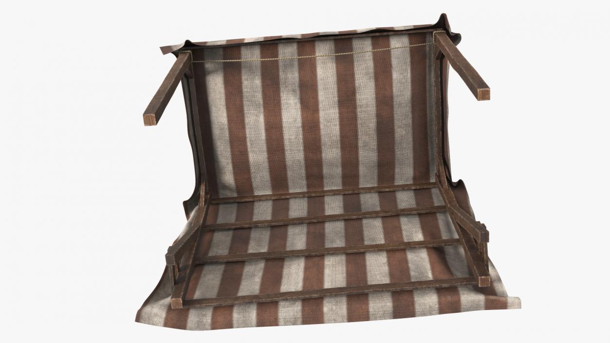 3D Striped Medieval Awning model