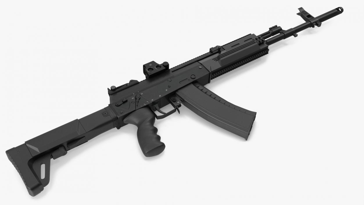 Kalashnikov AK-12 2011 with Holographic Sight New 3D model