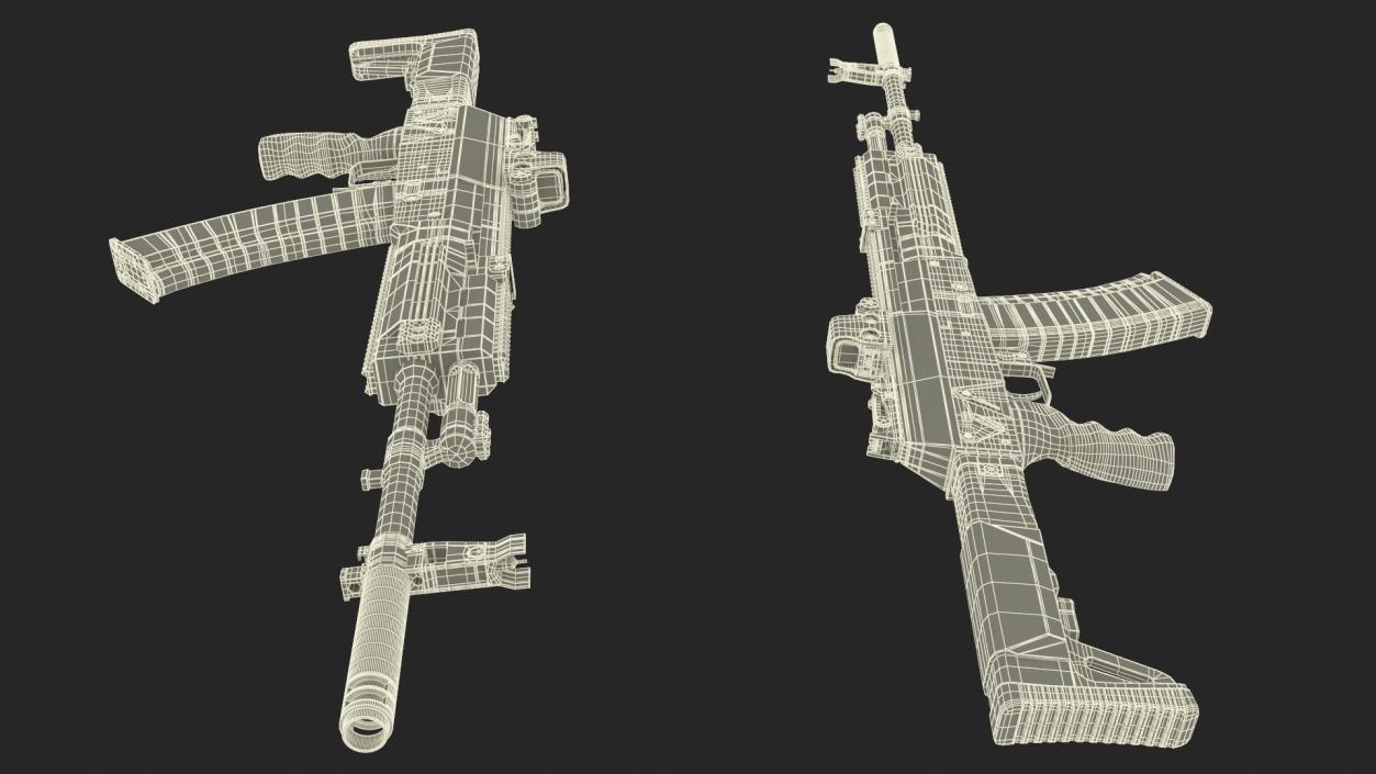 Kalashnikov AK-12 2011 with Holographic Sight New 3D model