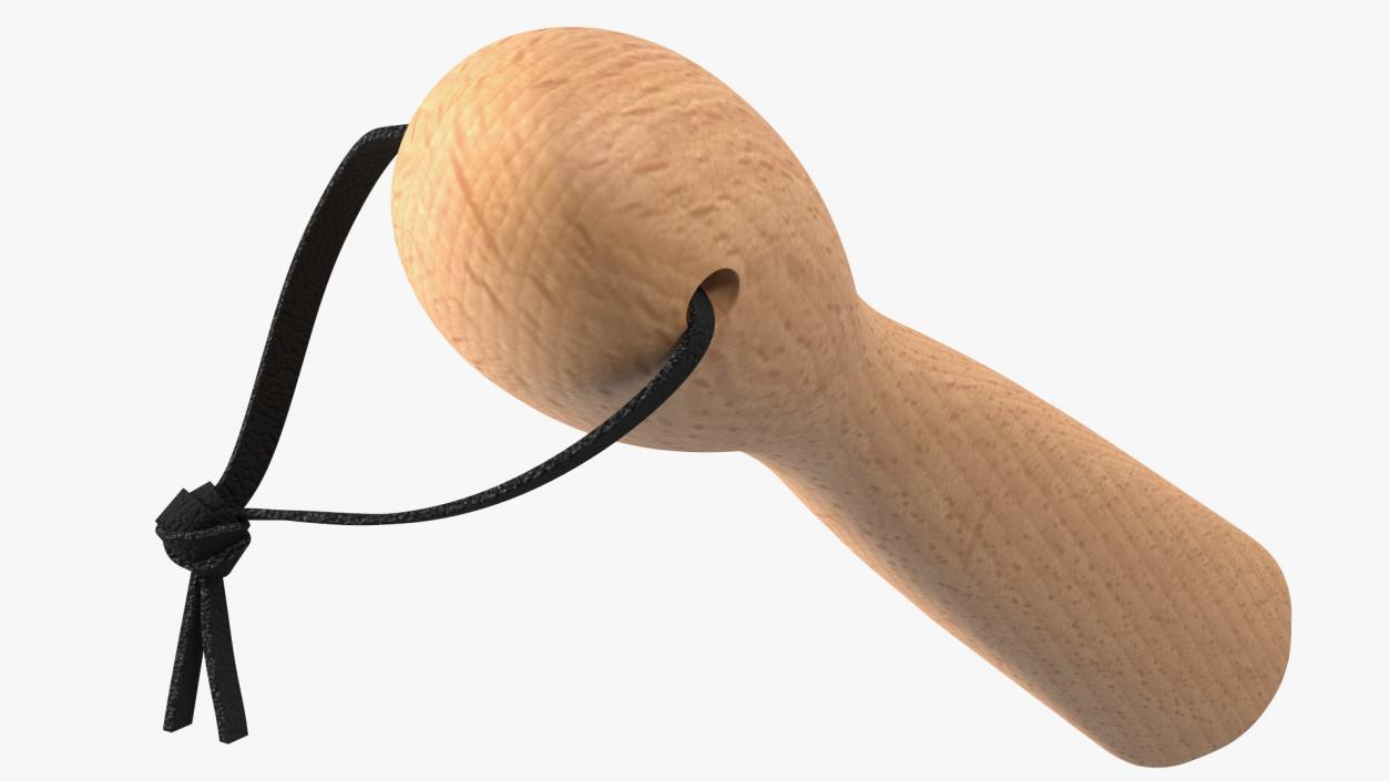 Small Wooden Shoe Horn 3D