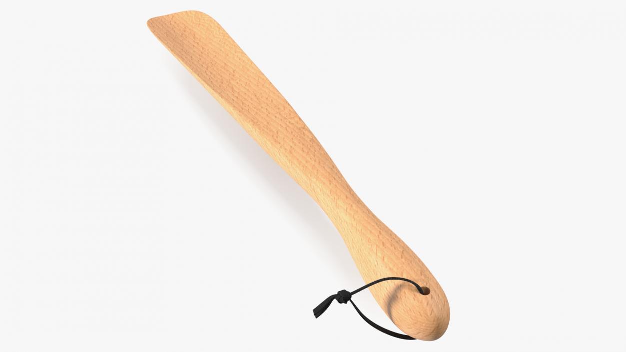 Small Wooden Shoe Horn 3D