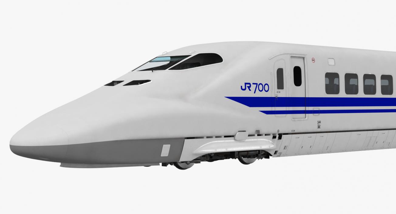 3D Bullet Train JR700 Locomotive Japan Railways Rigged