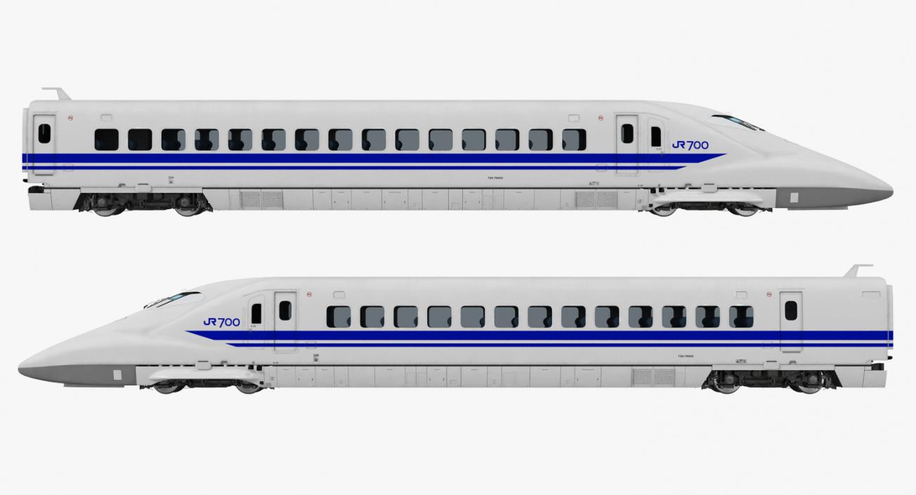 3D Bullet Train JR700 Locomotive Japan Railways Rigged