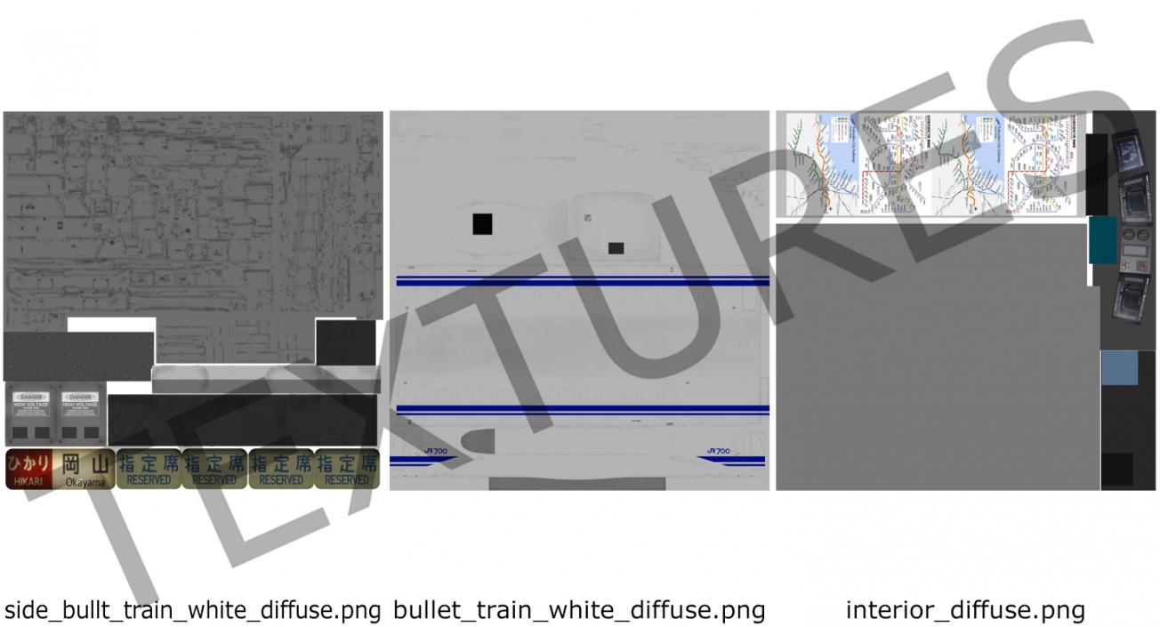 3D Bullet Train JR700 Locomotive Japan Railways Rigged