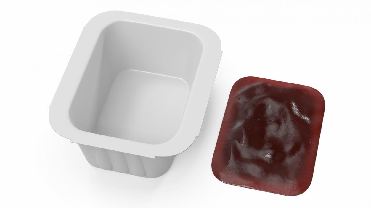 3D Tomato Sauce in White Plastic Cup model