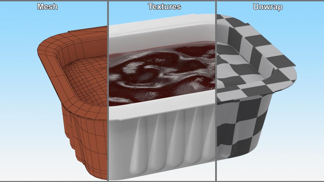 3D Tomato Sauce in White Plastic Cup model