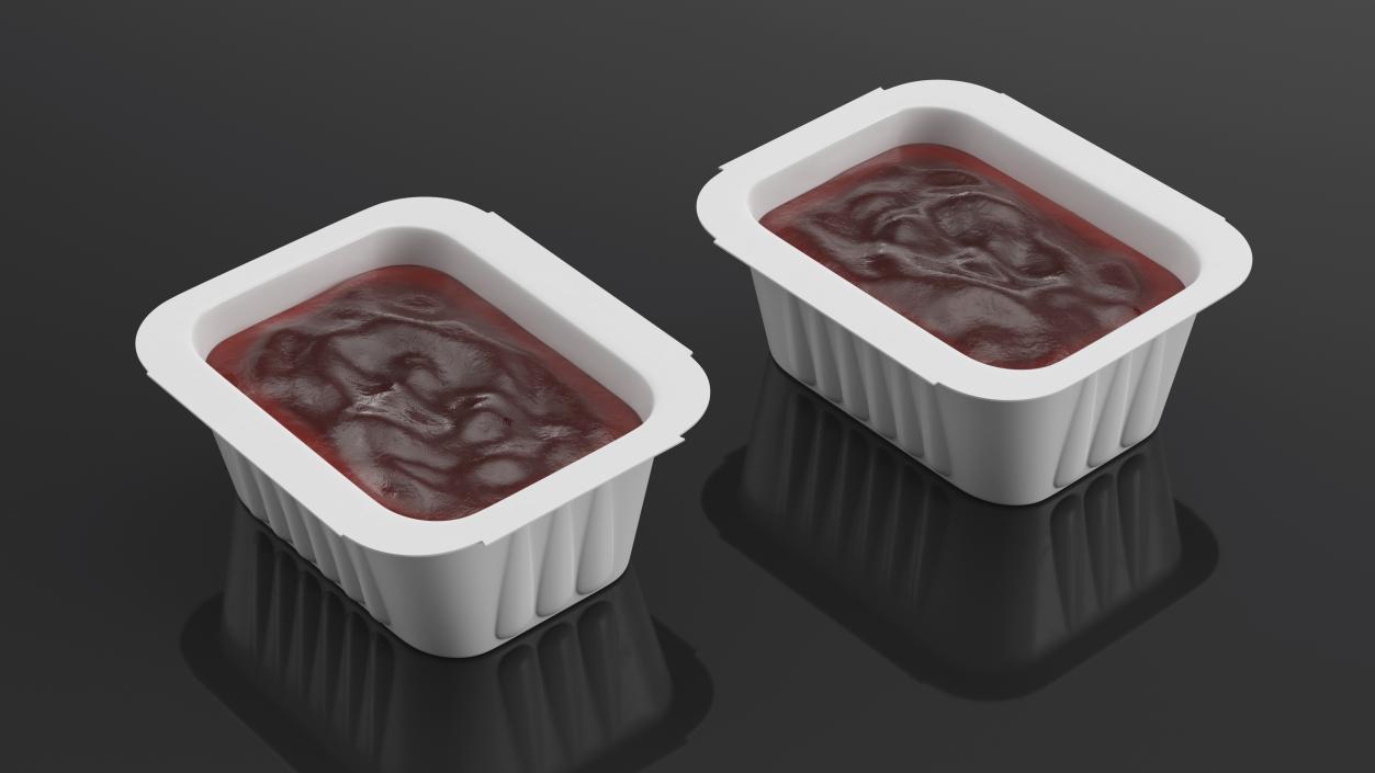 3D Tomato Sauce in White Plastic Cup model