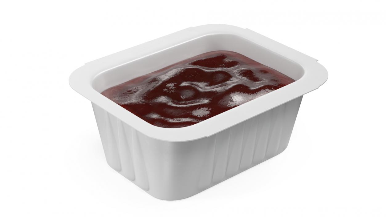 3D Tomato Sauce in White Plastic Cup model