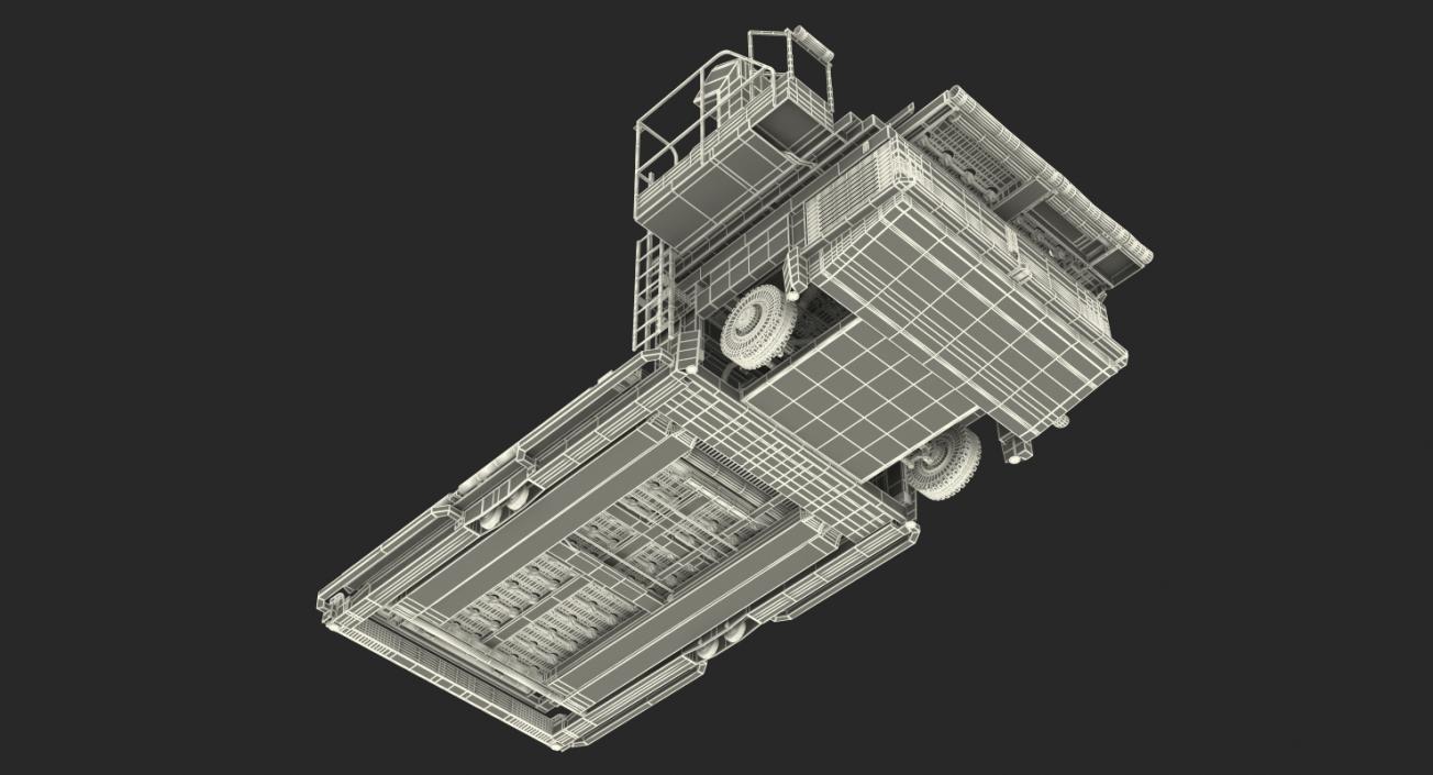 3D Aircraft Ground Support Lower Deck Loader Yellow model