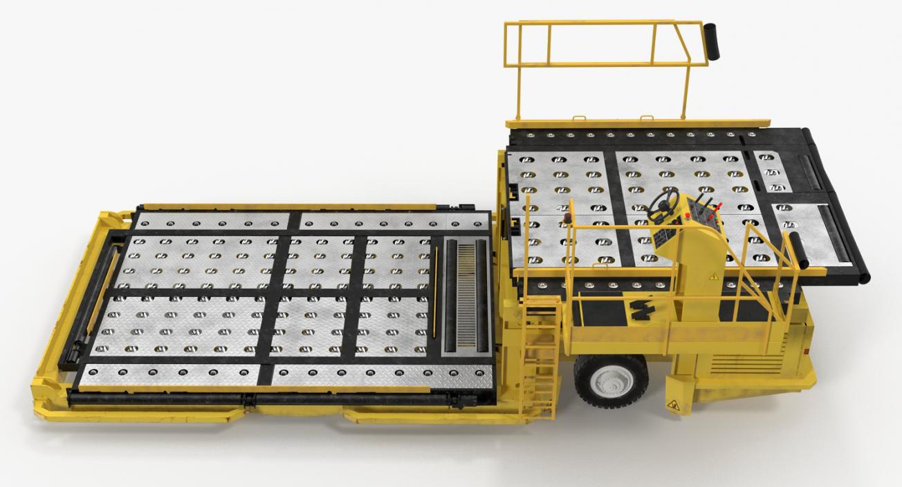 3D Aircraft Ground Support Lower Deck Loader Yellow model