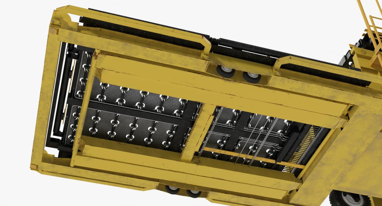 3D Aircraft Ground Support Lower Deck Loader Yellow model