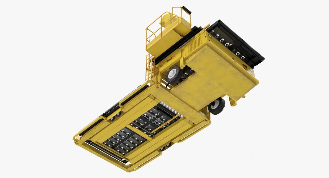 3D Aircraft Ground Support Lower Deck Loader Yellow model