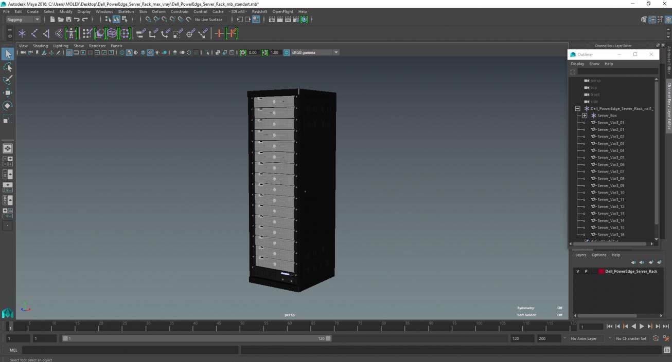 3D Dell PowerEdge Server Rack