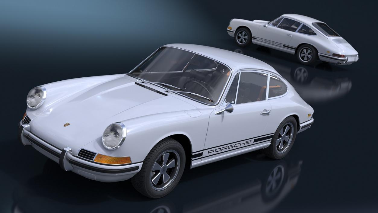 Retro and Modern Porsche 911 Collection 3D model