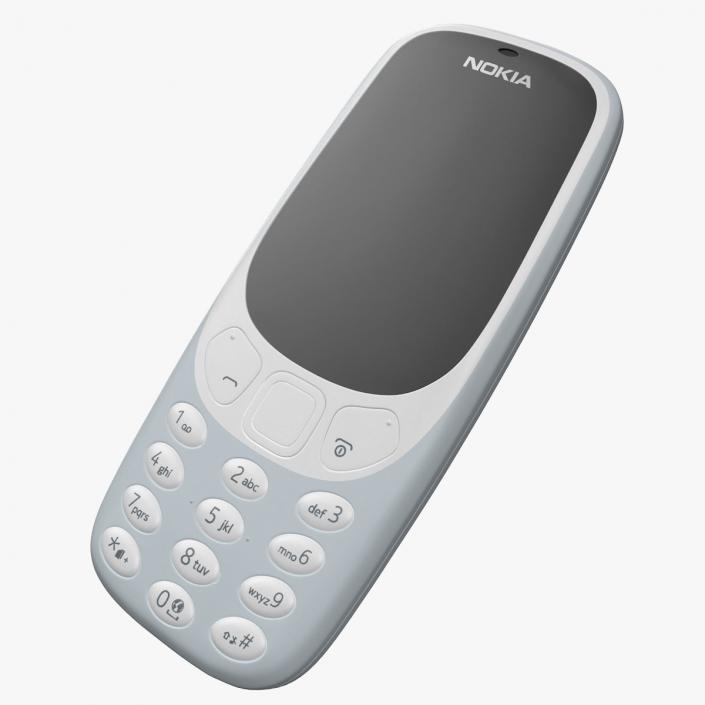 3D Nokia 3310 New Grey 2