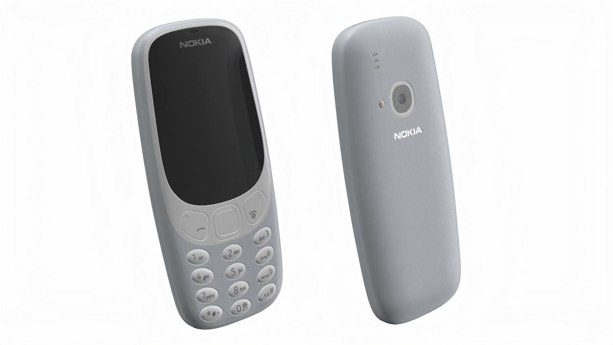 3D Nokia 3310 New Grey 2