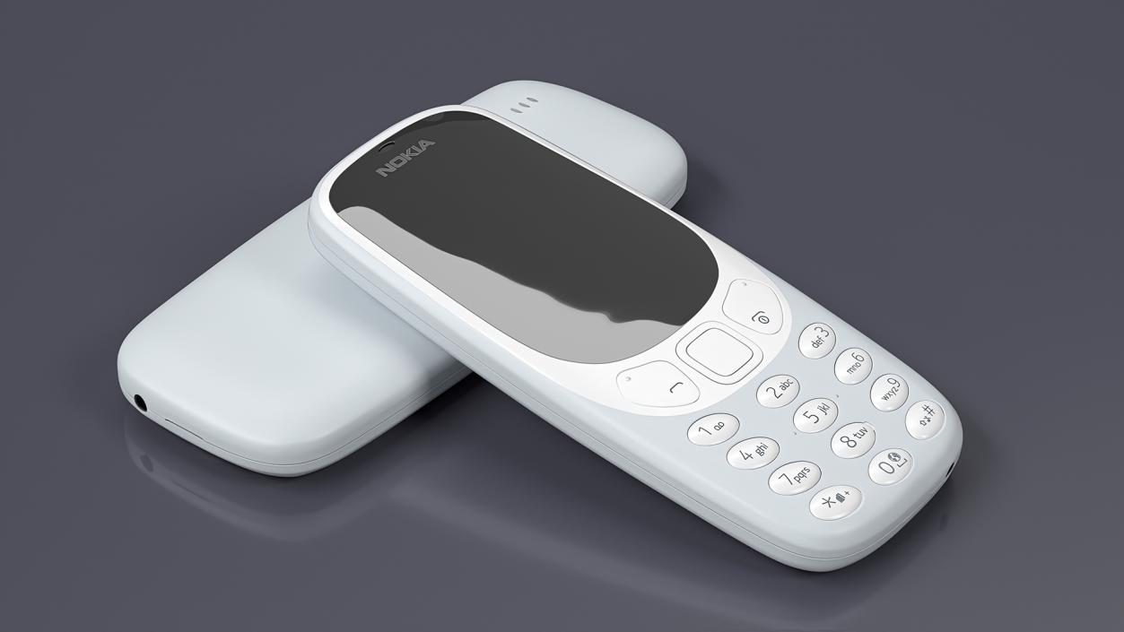 3D Nokia 3310 New Grey 2