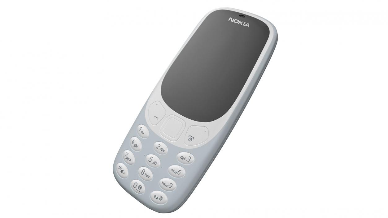 3D Nokia 3310 New Grey 2