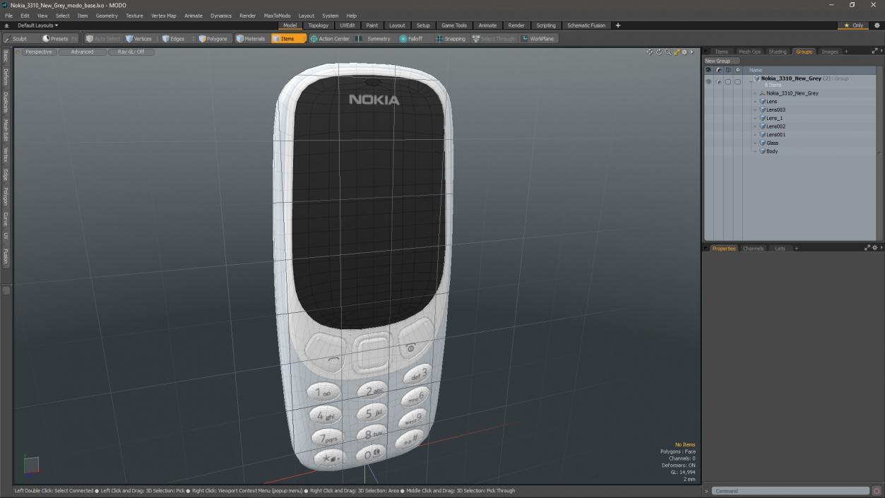 3D Nokia 3310 New Grey 2