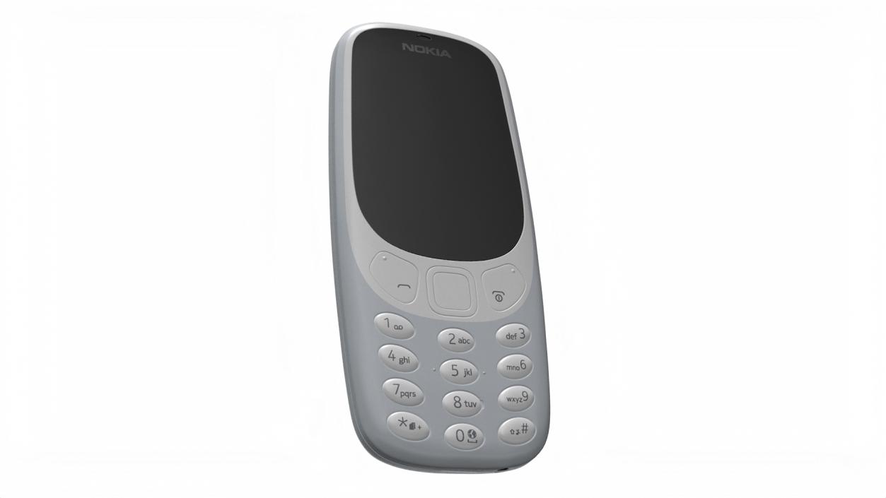 3D Nokia 3310 New Grey 2