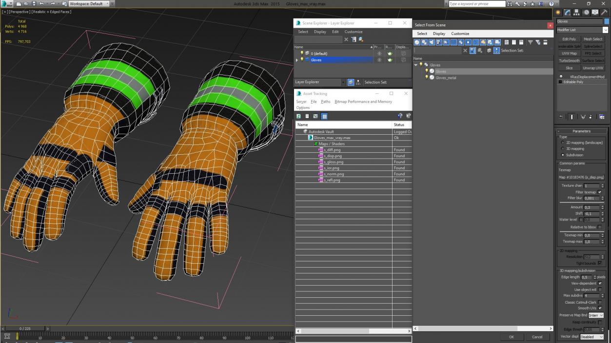 3D model Gloves