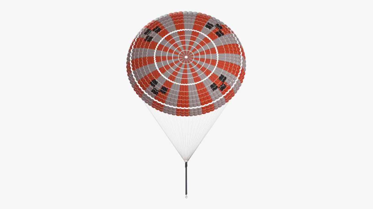 3D Capsule Single Parachute Orange 2 model