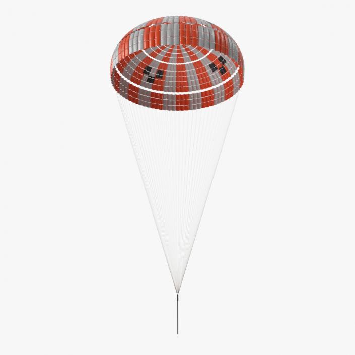 3D Capsule Single Parachute Orange 2 model