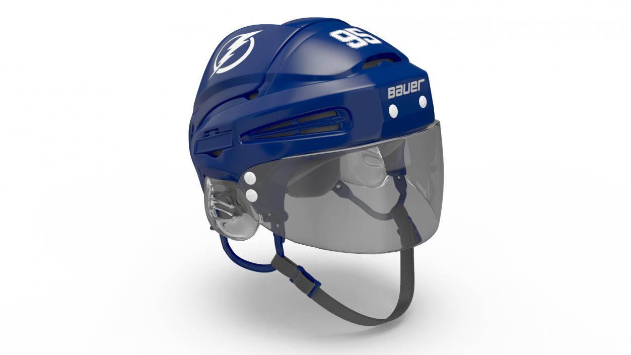 3D Hockey Helmet Tampa Bay Lightning model