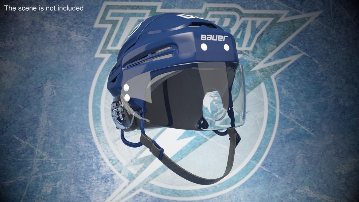 3D Hockey Helmet Tampa Bay Lightning model