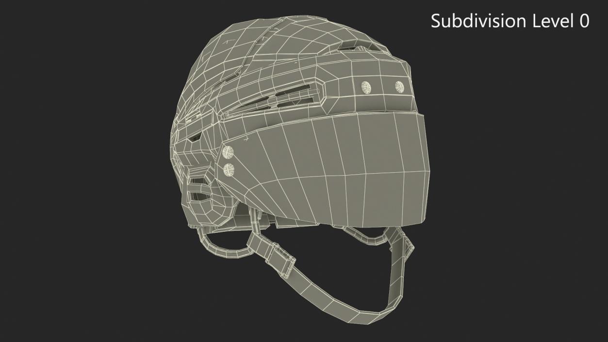 3D Hockey Helmet Tampa Bay Lightning model