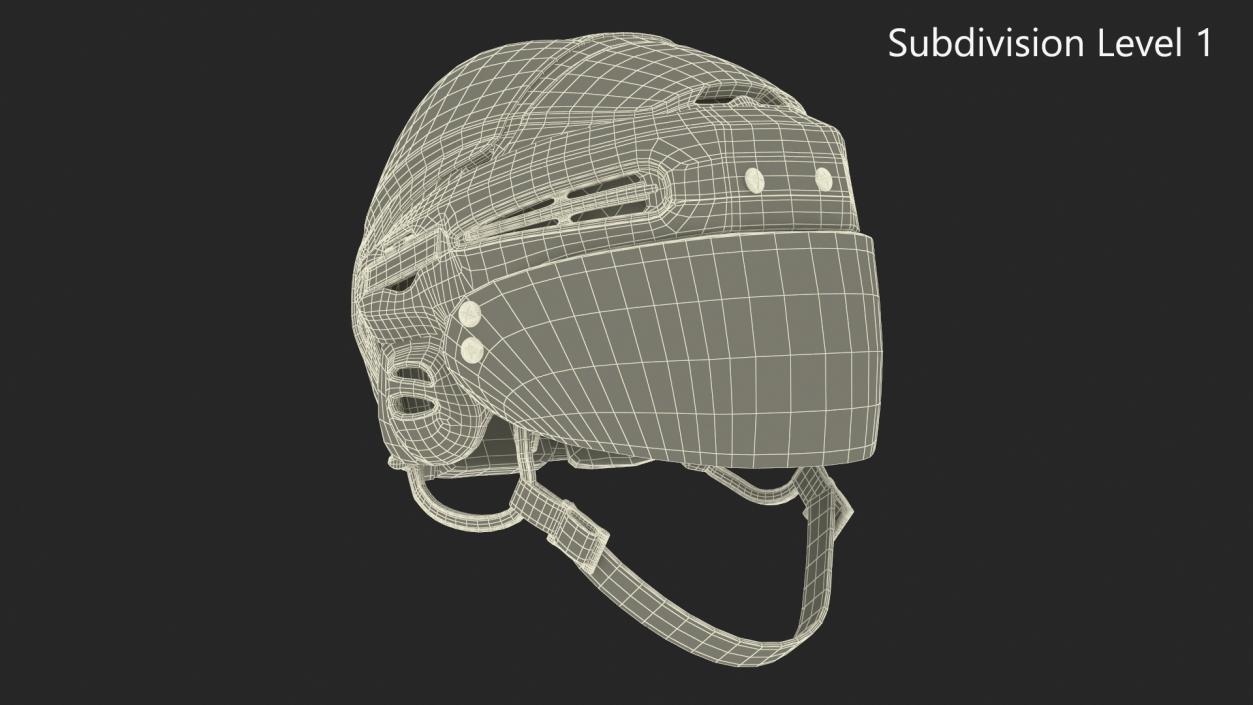 3D Hockey Helmet Tampa Bay Lightning model