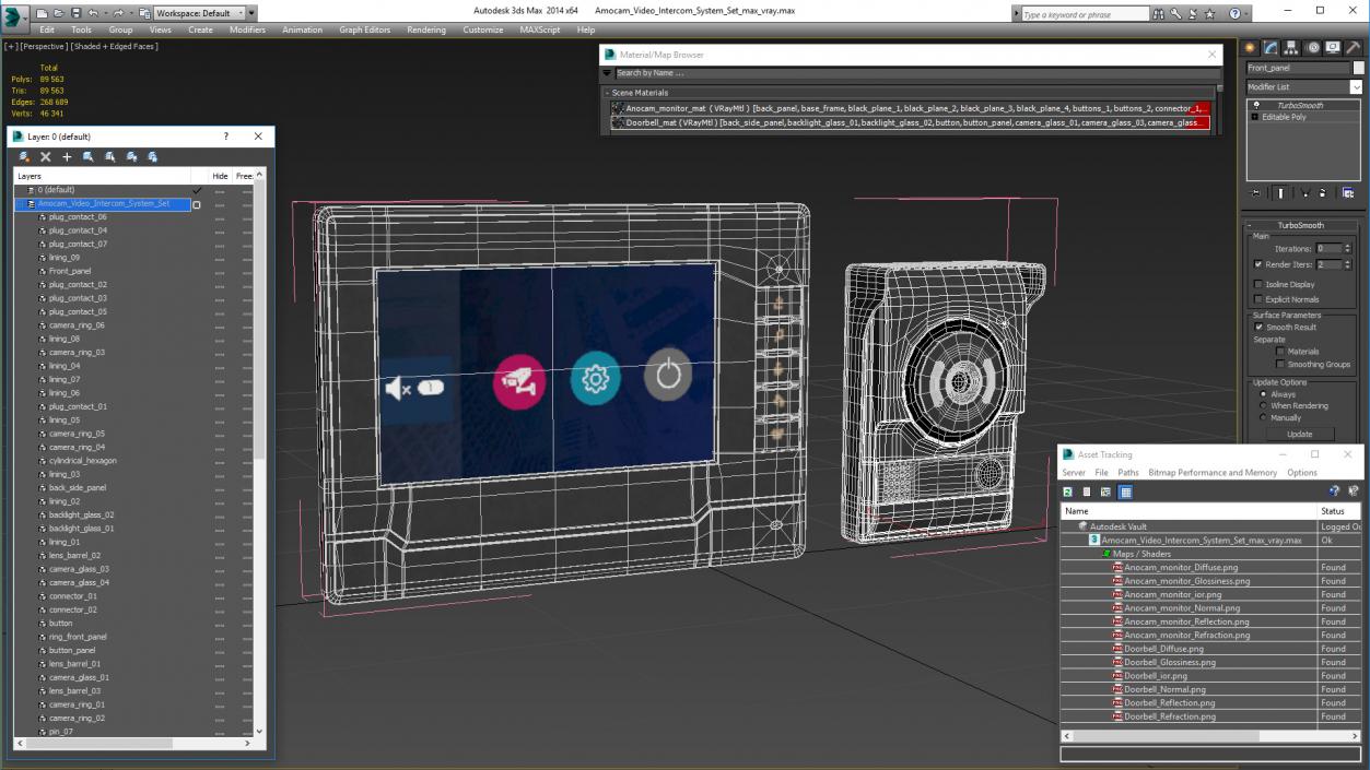 Amocam Video Intercom System Set 3D