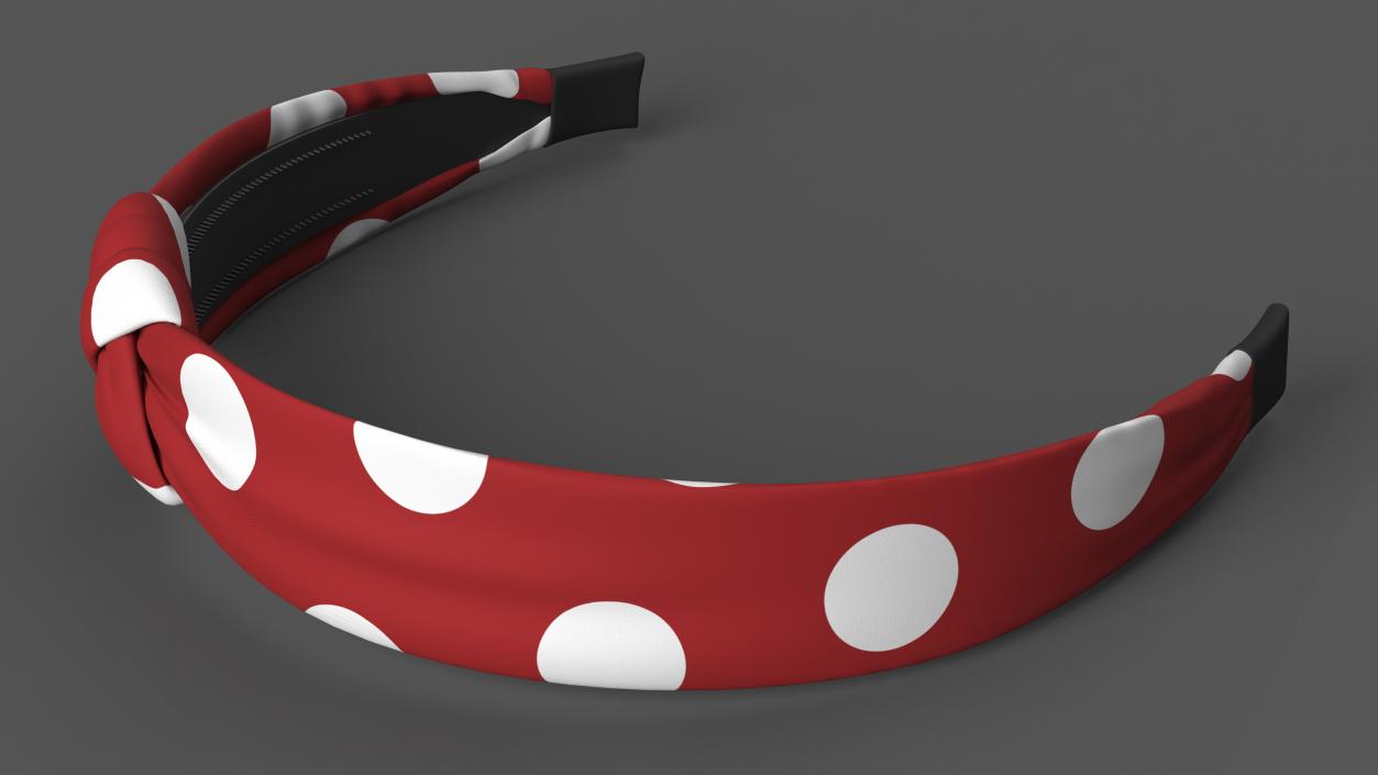 3D Twist Hairband Red model