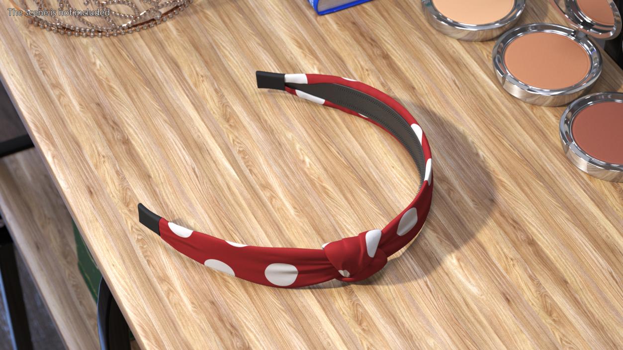 3D Twist Hairband Red model